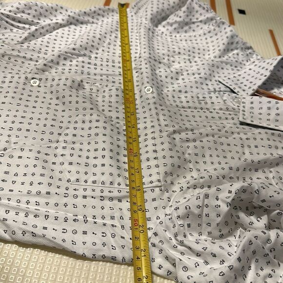 Boss Orange Epop Printed Textured Shirt-WHITE-Medium - Picture 7 of 9